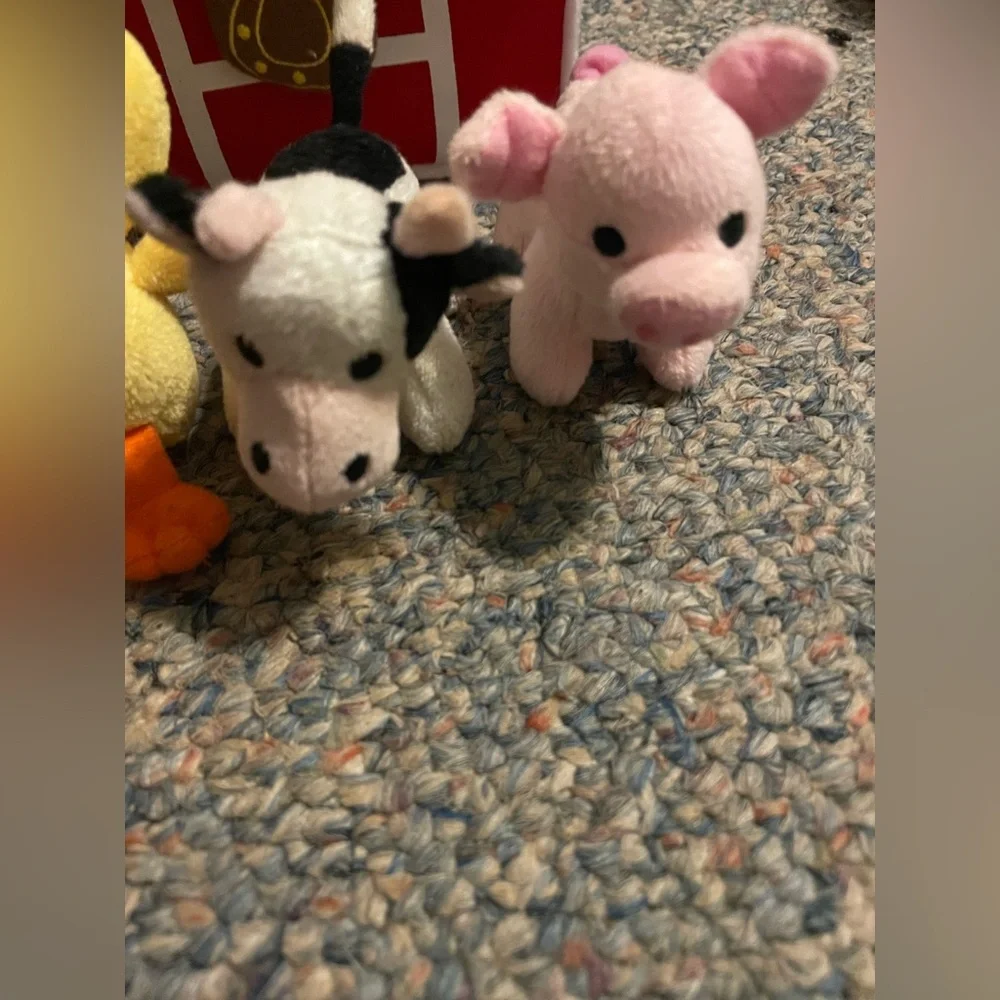My Barnyard Friends Plush Toy w/Carry Case & 3 Animals Baby Toddler 8